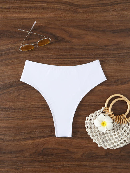 Damen Hochtaillierte Badeshorts mit Raffung R&B