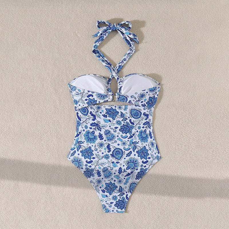 Damen Einteiler Badeanzug mit raffinierten Cut-Outs und modischem Halterdesign R&B