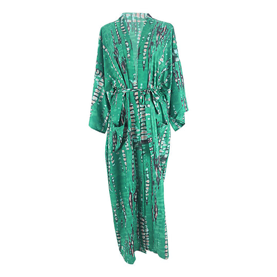 Damen modischer Strandkimono mit ästhetischem Muster Heidi Mode