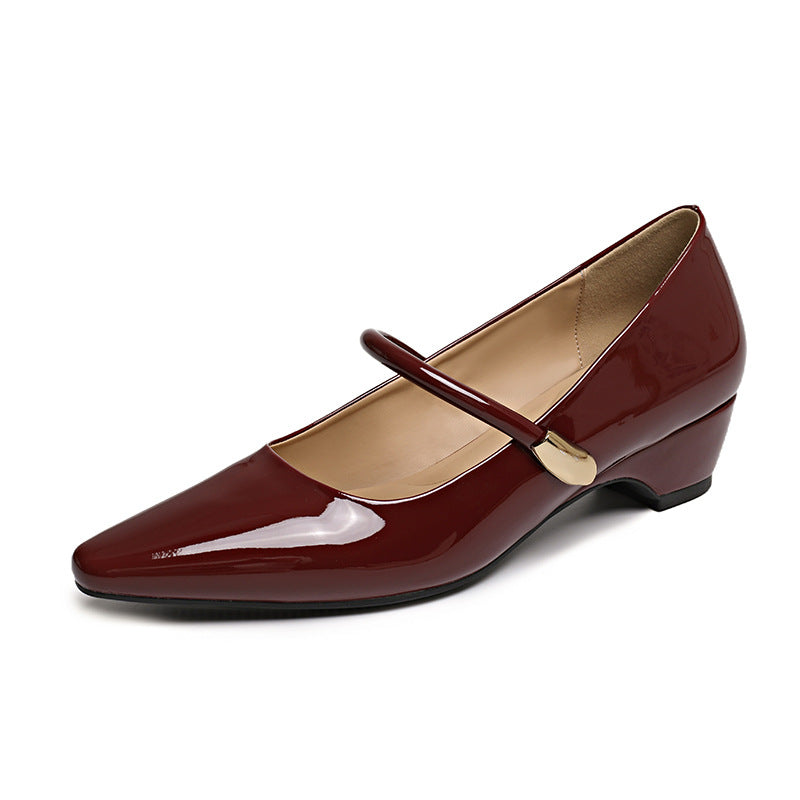 Damen elegante Mary Jane Schuhe mit Absatz