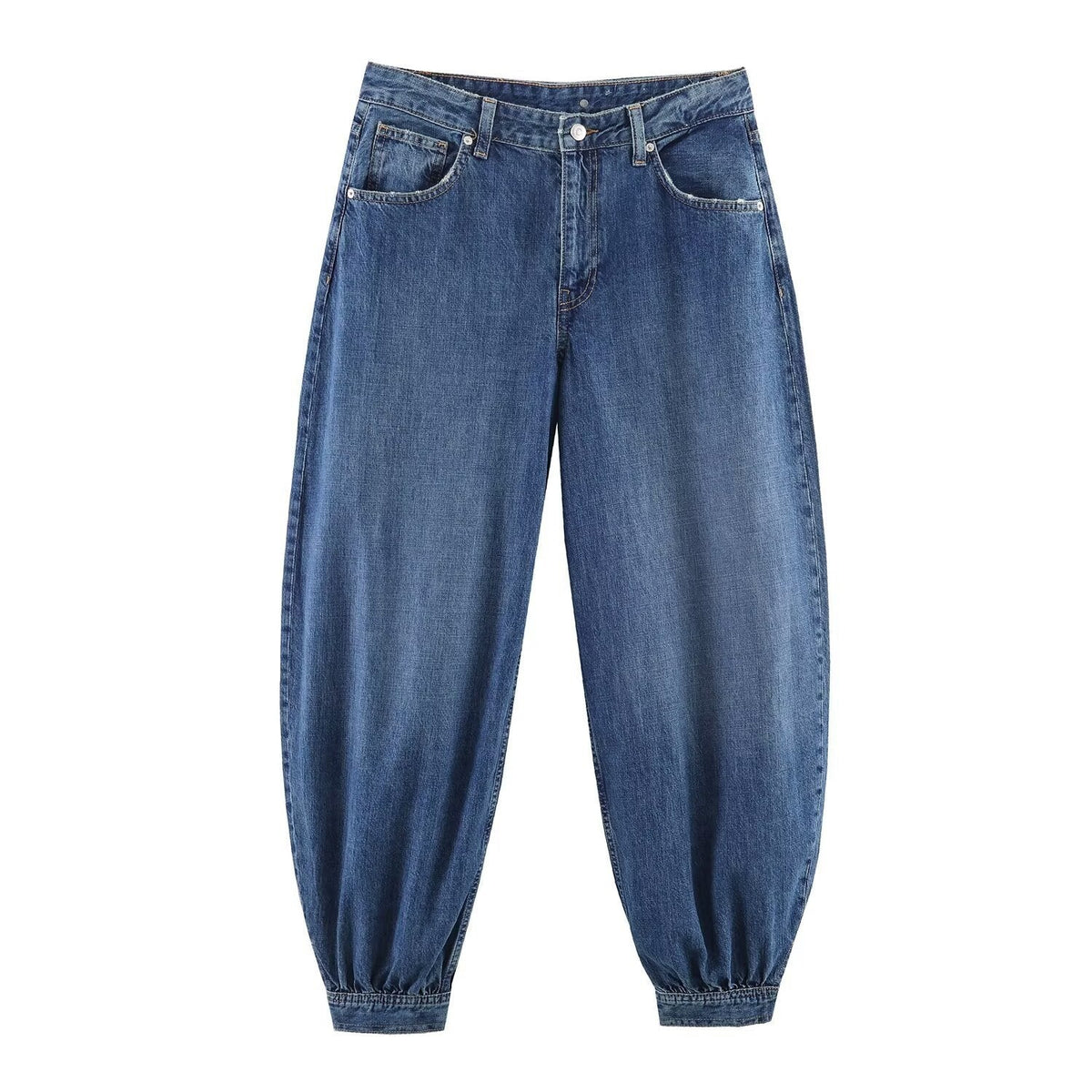 Damen Tapered Jeans mit elastischem Bündchen und bequemer Passform R&B