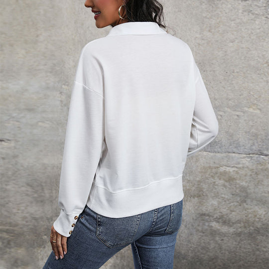 Damen Elegantes Longsleeve Oberteil mit modischem Pfiff R&B