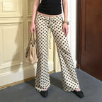 Damen Flared Pants mit Punkten R&B