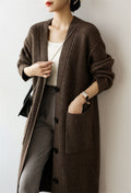 Damen Strickmantel mit praktischen Seitentaschen und eleganten Knopfdetails R&B