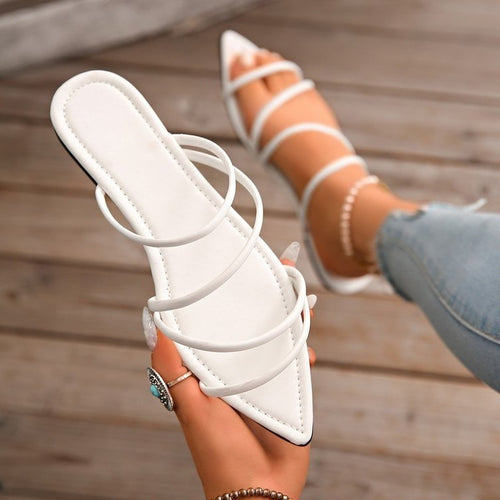 Damen elegante Riemchen-Sandalen mit funkelndem Akzent R&B