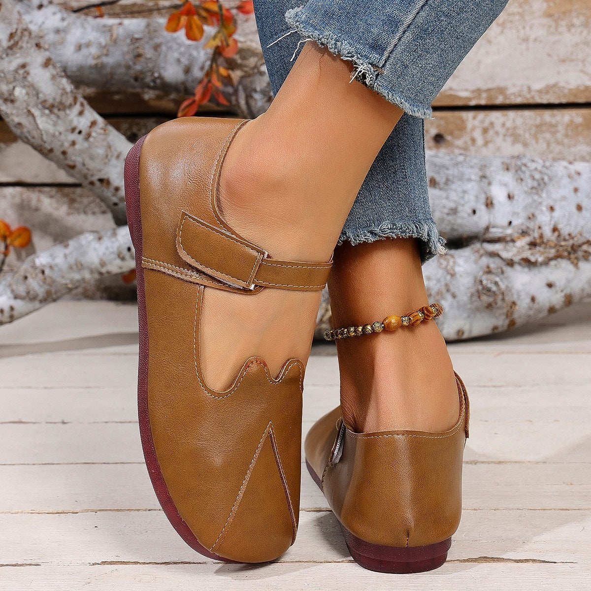 Damen Bequeme Sneaker mit verstellbarem Riemendesign R&B