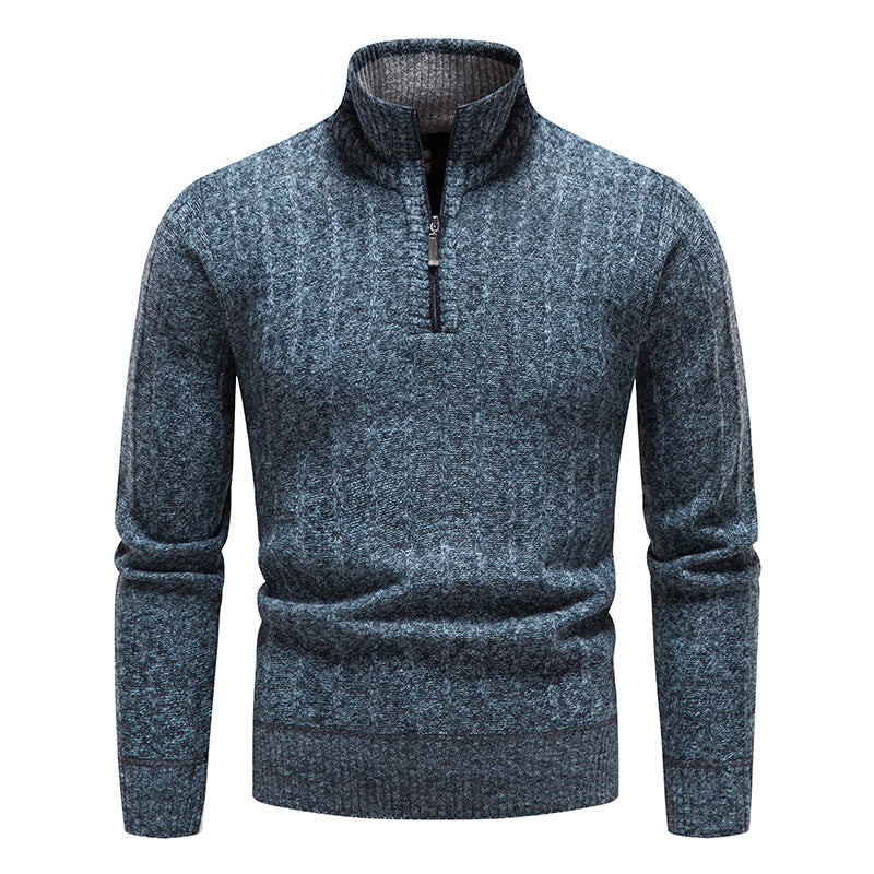 Herren modischer Strickpullover mit hohem Kragen R&B