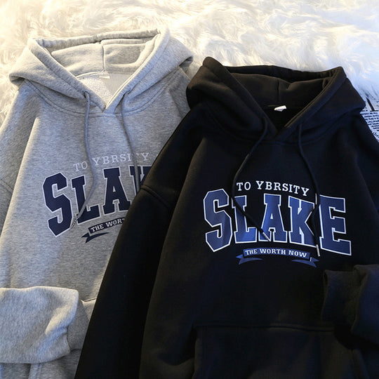 Damen Hoodie mit lässigem Print und Kapuze R&B