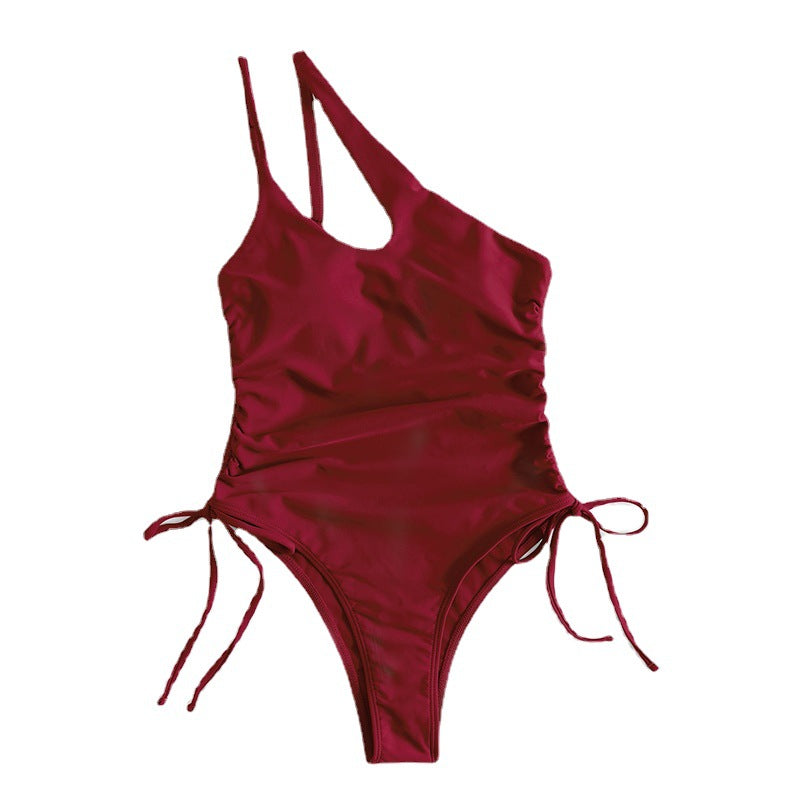 Damen Cut-Out Badeanzug mit asymmetrischem Schnitt R&B