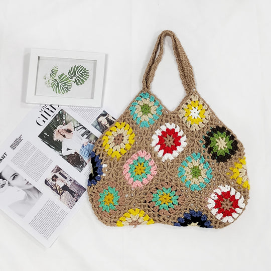Damen Handgefertigte Häkel-Shopper-Tasche R&B