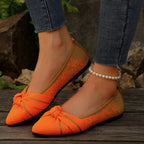 Damen Ballerinas mit elegantem Schleifen-Design und atmungsaktiver Oberflächenstruktur R&B