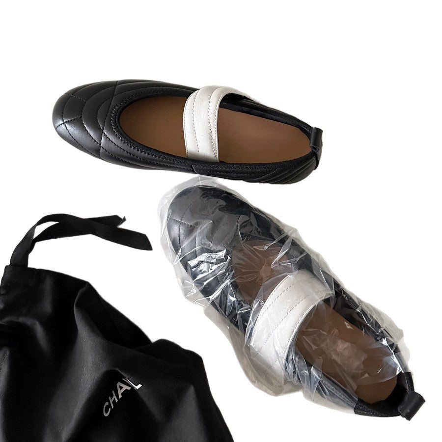 Damen Ballerina mit innovative Riemenverzierung und komfortablem Fußbett R&B