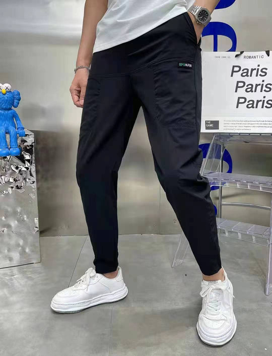 Herren nan sportive Cargojoggerhose mit elastischem Bund, Kordelzug und konischem Beinabschluss R&B