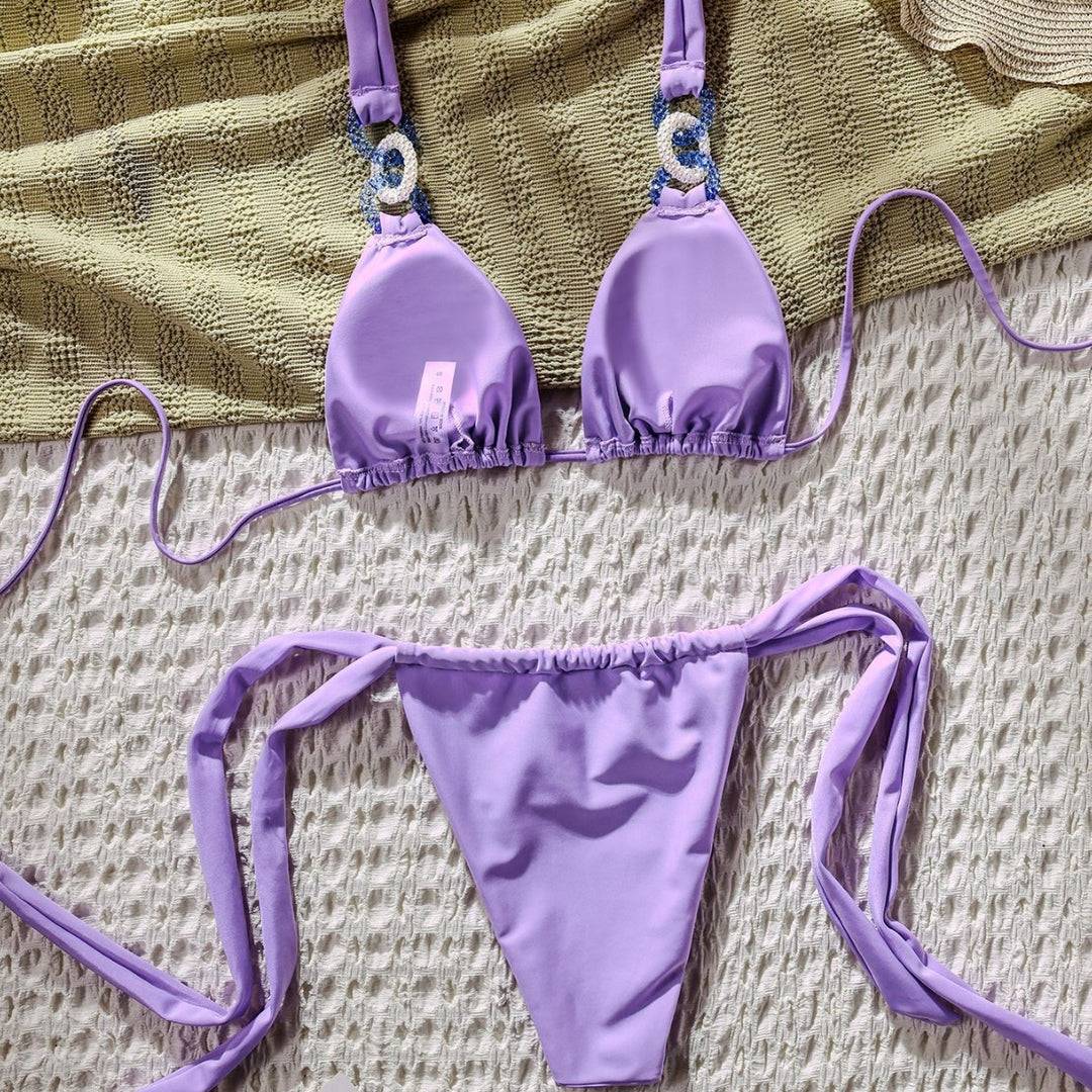 Damen Triangel-Bikini mit modischen Applikationen R&B