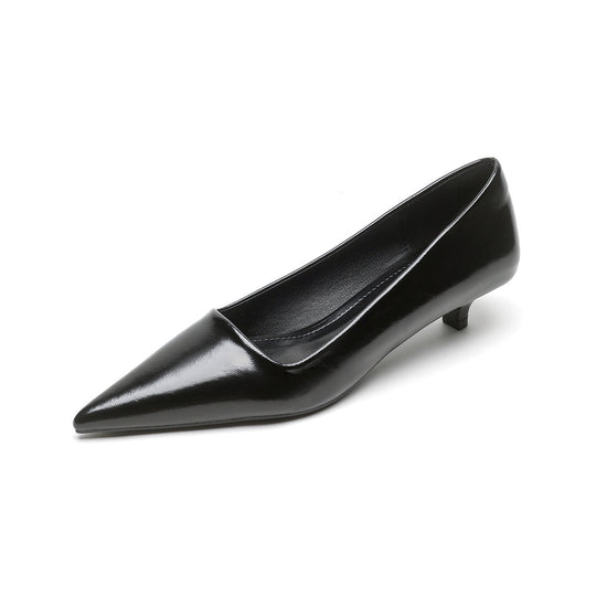 Damen elegante spitze Pumps mit komfortablem Blockabsatz R&B