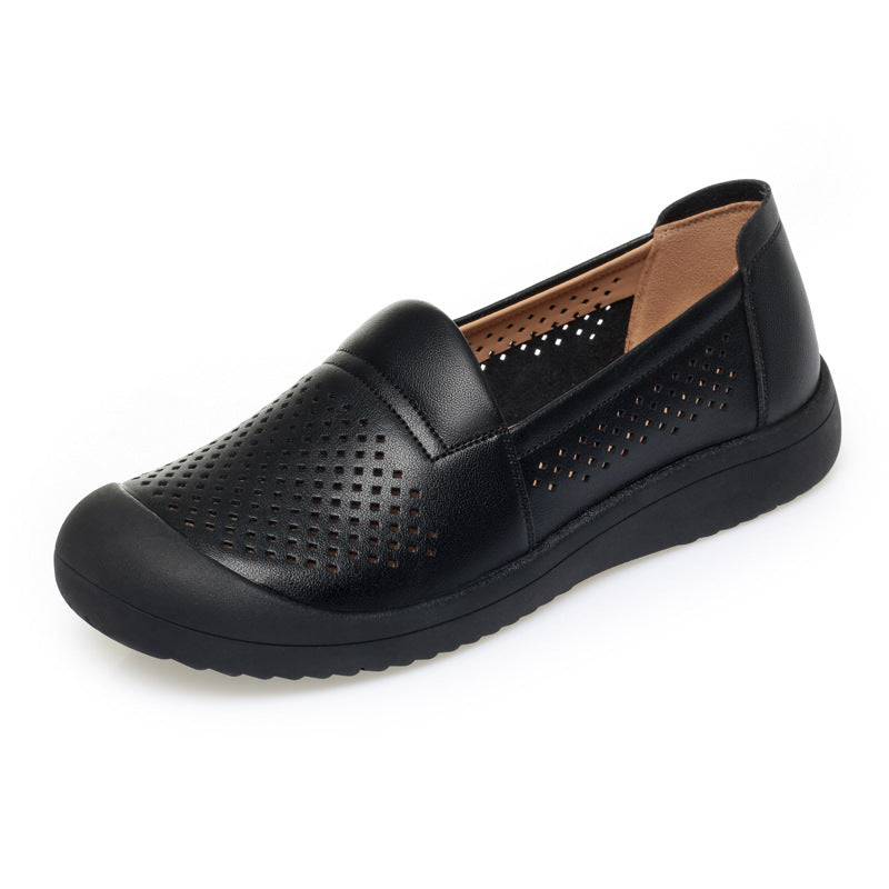 Damen bequeme Slip-On Schuhe mit atmungsaktivem Lochdesign und rutschfester Sohle R&B