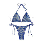 Damen Triangel-Bikini mit verstellbaren BindR&Bändern und floralem Print R&B