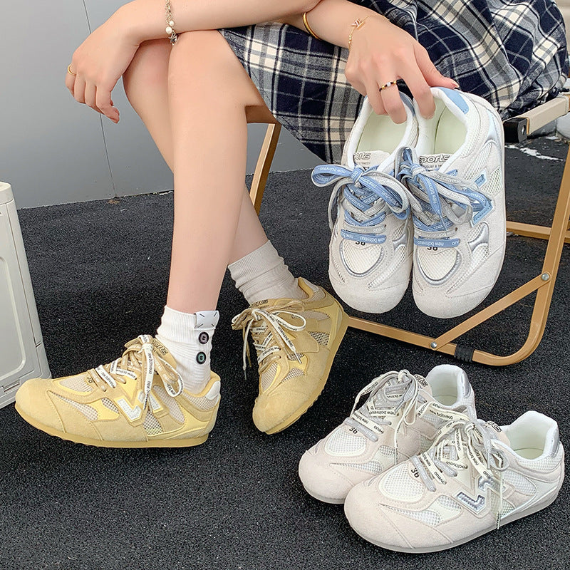 Damen Sportliche Sneakers mit atmungsaktivem Mesh-Obermaterial und rutschfester Sohle R&B