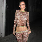 Damen Tierdruck Sport-Set R&B