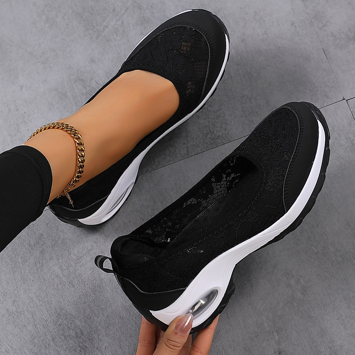 Damen Bunte Sneaker mit luftdurchlässiger Spitze