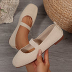 Damen Ballerinas mit Komfort-Sohle und elastischem Riemen