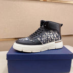 Damen High-Top Sneakers mit modischem Oberflächenmuster und strapazierfähiger Sohle R&B