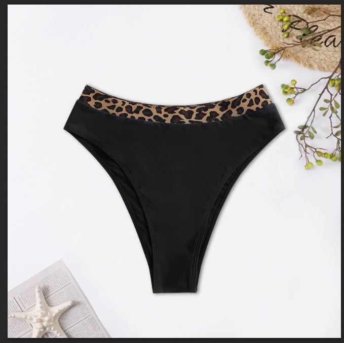 Damen Hochtailliertes Bikiniunterteil mit animalischem Muster R&B