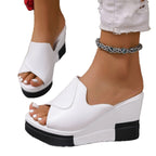 Damen Wedge-Pantoletten mit offener Zehenpartie R&B