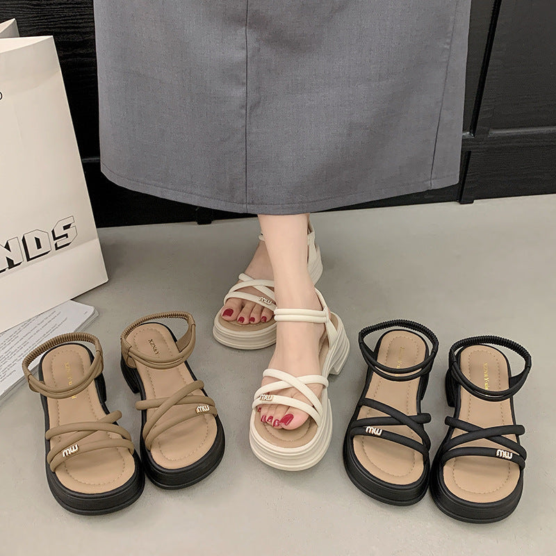 Damen Komfortable Sandalen mit flexiblem Riemendesign und ergonomischer Sohle EB