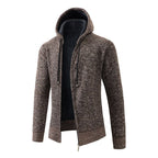 Herren gefütterte Strickjacke mit Kapuze R&B