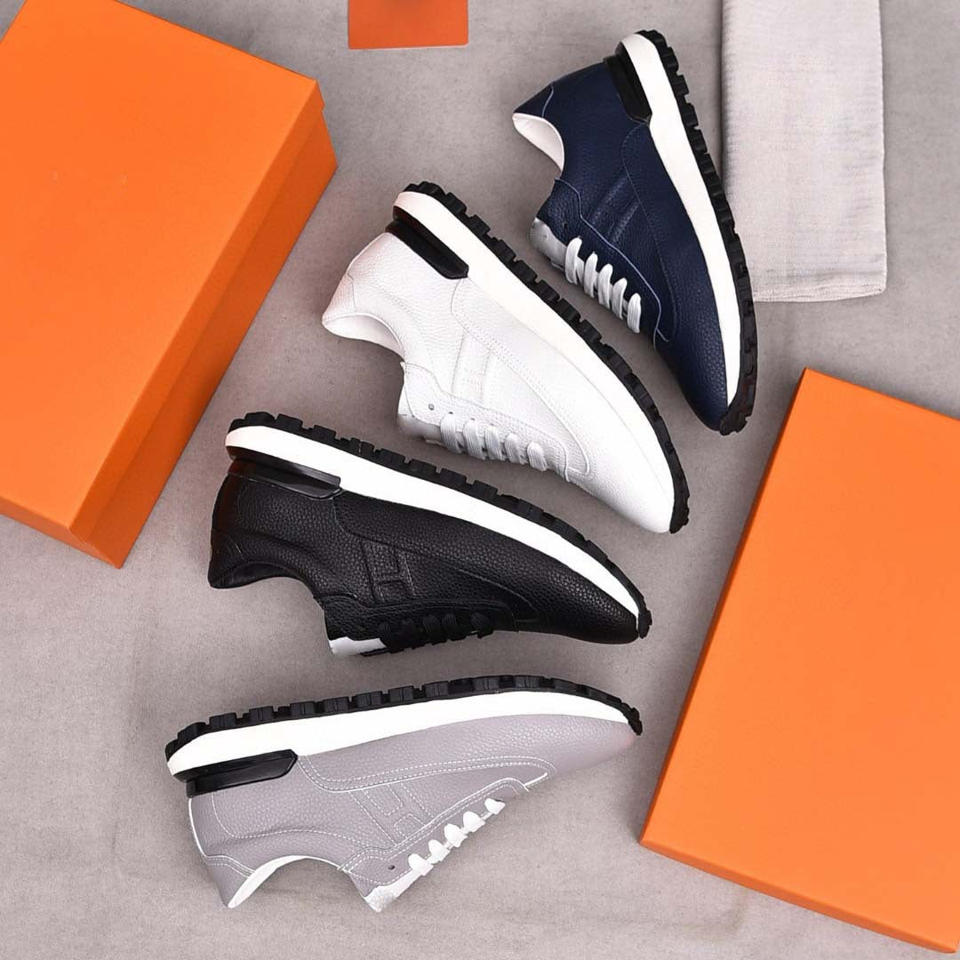 Damen Sportliche Sneakers aus hochwertigem Leder mit rutschfester Laufsohle R&B
