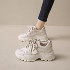Damen Sportliche Chunky Sneakers mit atmungsaktiver Oberflächenstruktur R&B