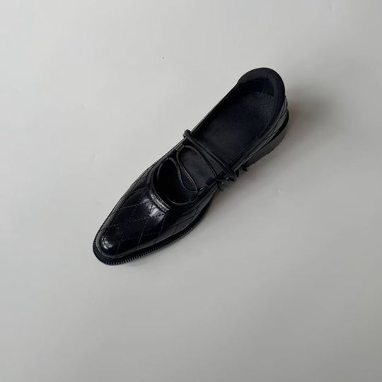 Damen elegante Ballerinas mit Double-Cross Riemchen R&B