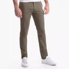 Herren elegante Chinohose mit elastischem Bund und schmalem Schnitt