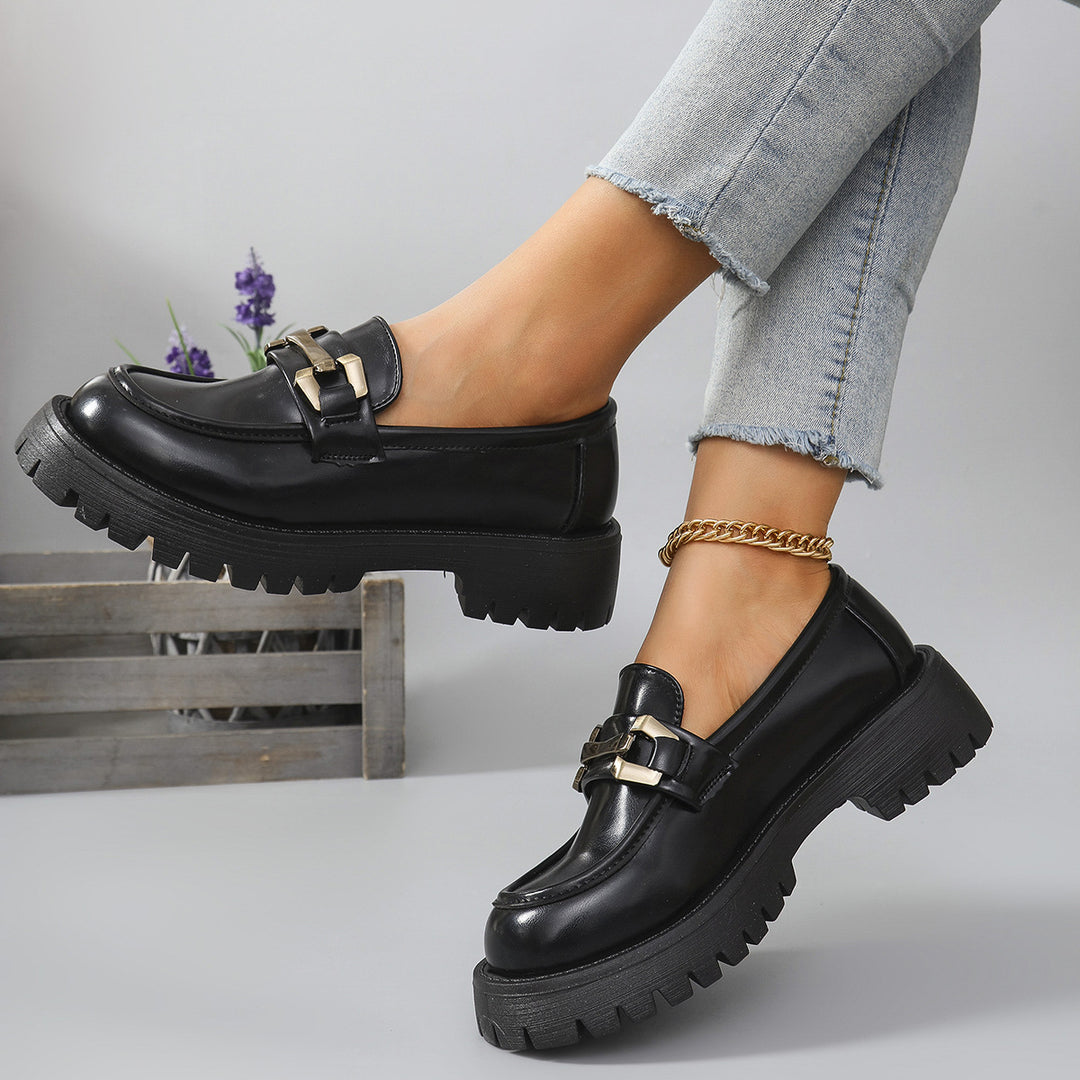 Damen Mokassins mit raffiniertem Schnallen-Detail und rutschfester Profilsohle R&B