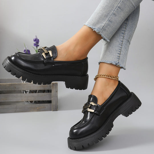 Damen Mokassins mit raffiniertem Schnallen-Detail und rutschfester Profilsohle R&B