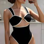 Damen Eleganter Einteiler Badeanzug mit kunstvollen Cut-Out-Details R&B