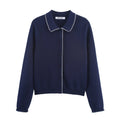 Damen Strickjacke mit eleganter Bubikragen und feinen Knopfdetails R&B