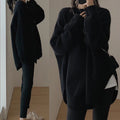 Damen Oversized Strickpullover mit lässigem Schnitt und voluminösen Ärmeln R&B