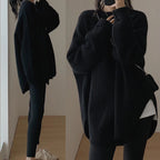 Damen Oversized Strickpullover mit lässigem Schnitt und voluminösen Ärmeln R&B