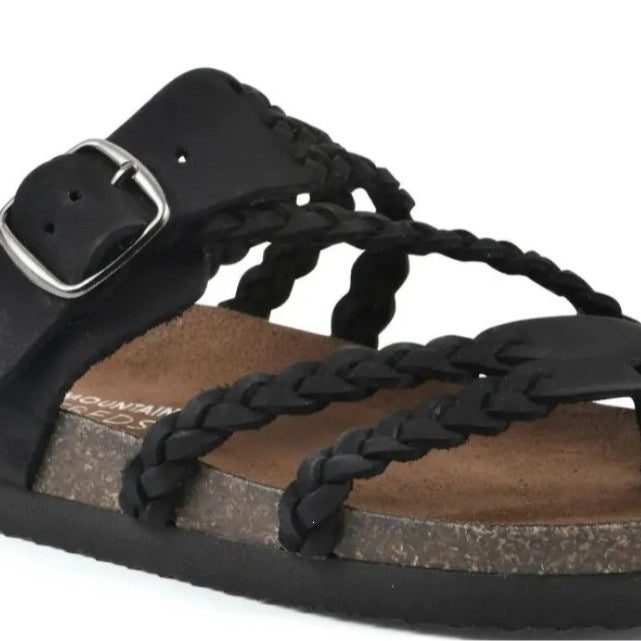 Damen Riemchen-Sandalen mit geflochtenem Design und verstellbarem Riemen R&B