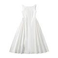 Damen Maxikleid mit elegantem, fließendem Schnitt und Rundhalsausschnitt R&B