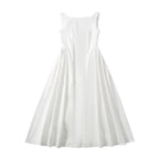 Damen Maxikleid mit elegantem, fließendem Schnitt und Rundhalsausschnitt R&B