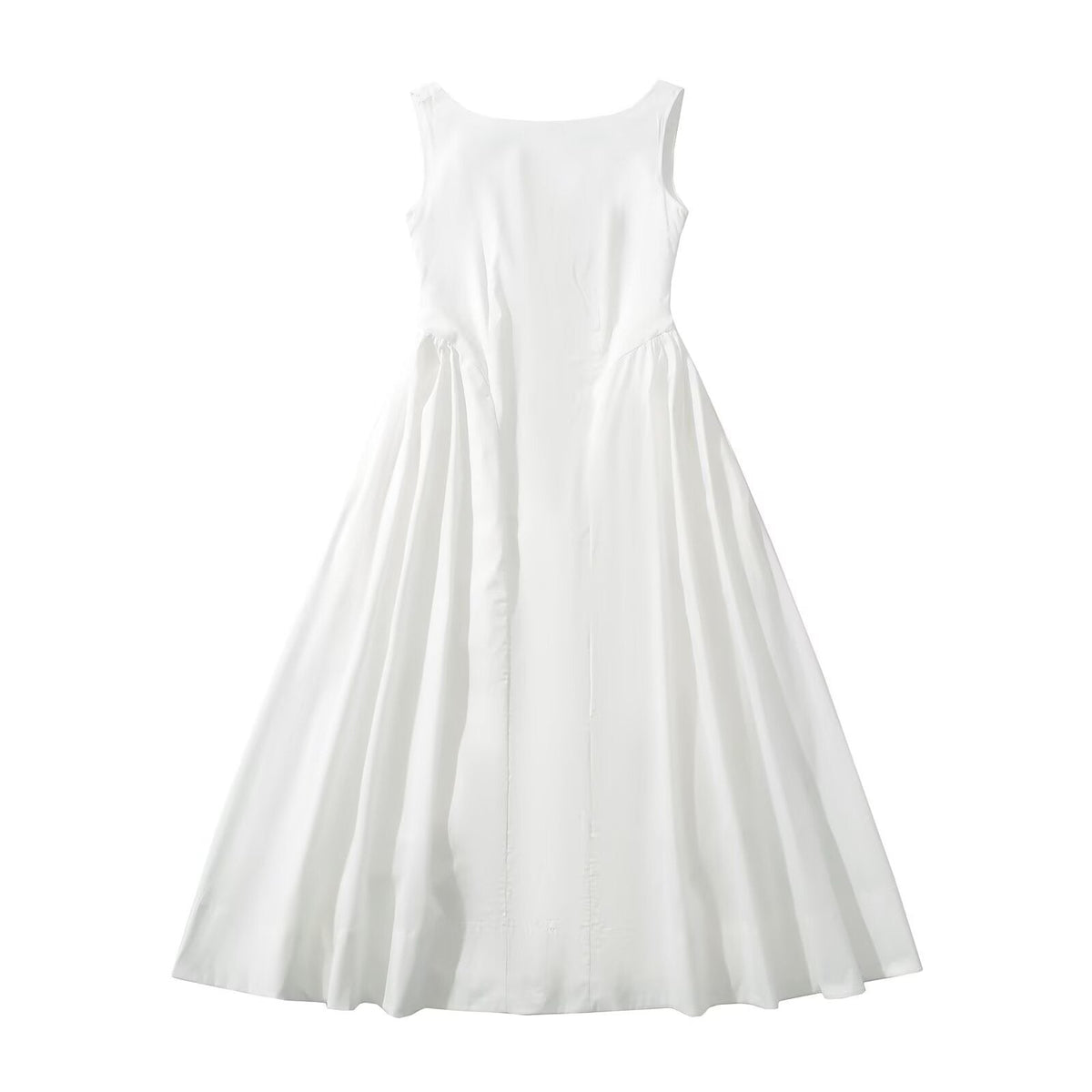 Damen Maxikleid mit elegantem, fließendem Schnitt und Rundhalsausschnitt R&B