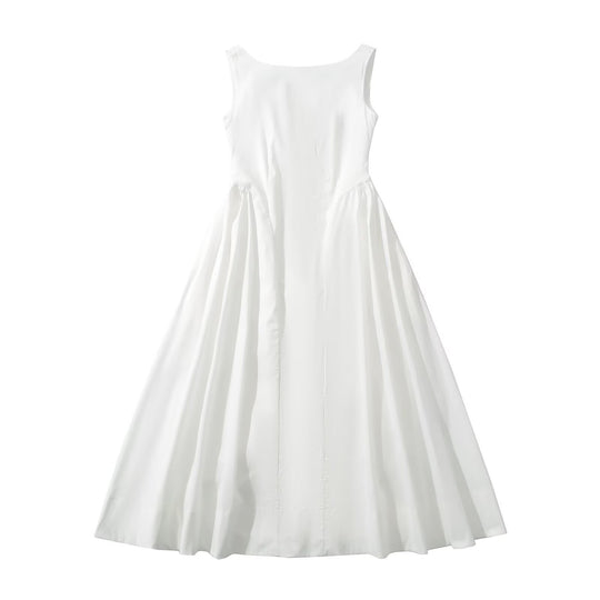 Damen Maxikleid mit elegantem, fließendem Schnitt und Rundhalsausschnitt R&B