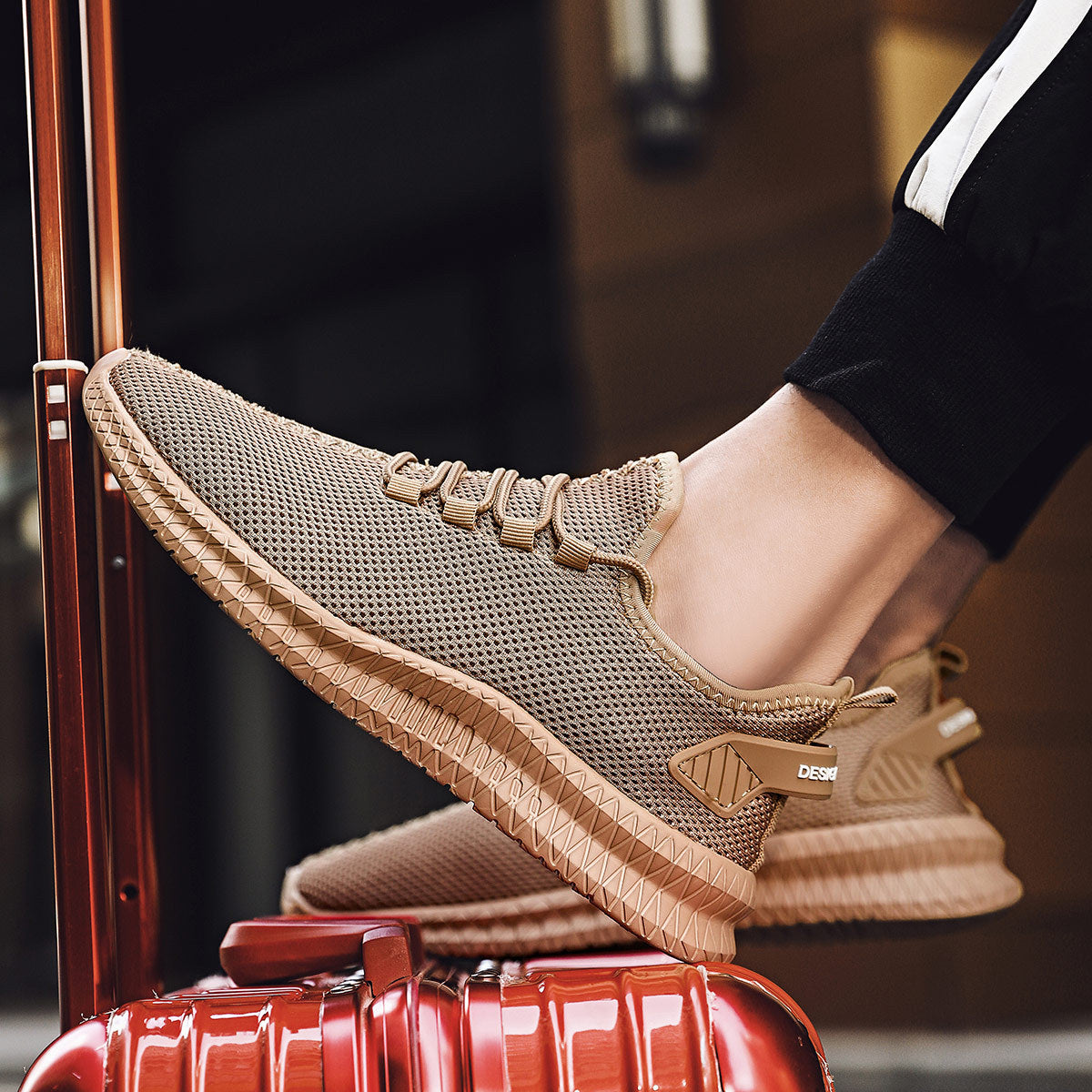 Damen Atmungsaktive Lauf-Sneaker mit elastischer Schnürung R&B