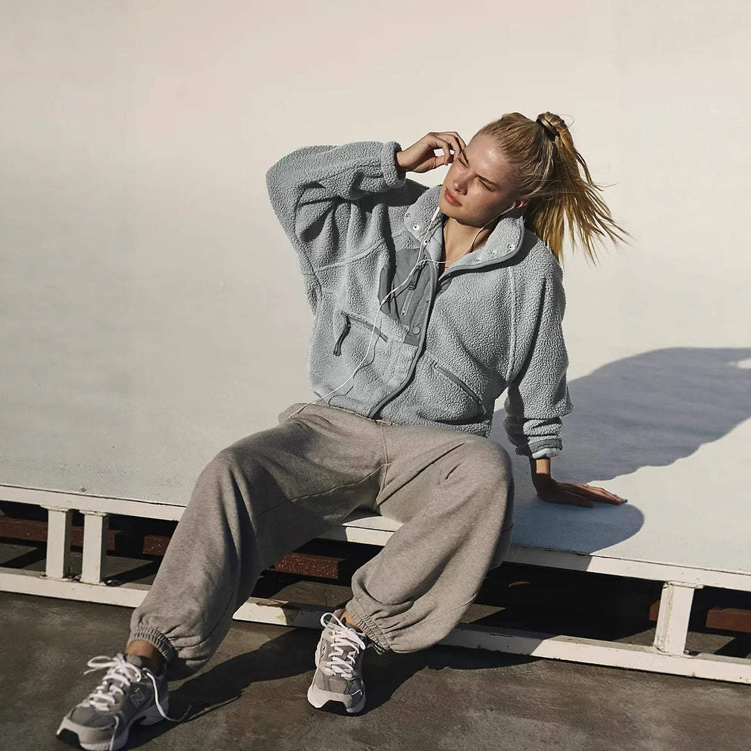 Damen elegante und gemütliche Fleecejacke Heidi-Mode