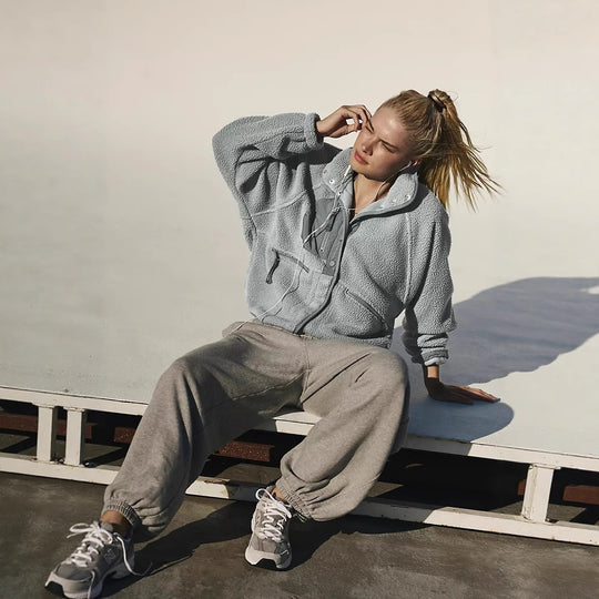 Damen elegante und gemütliche Fleecejacke Heidi-Mode
