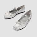 Damen Ballerinas mit verstellbarem Riemen und zierlichem Schleifendetail R&B