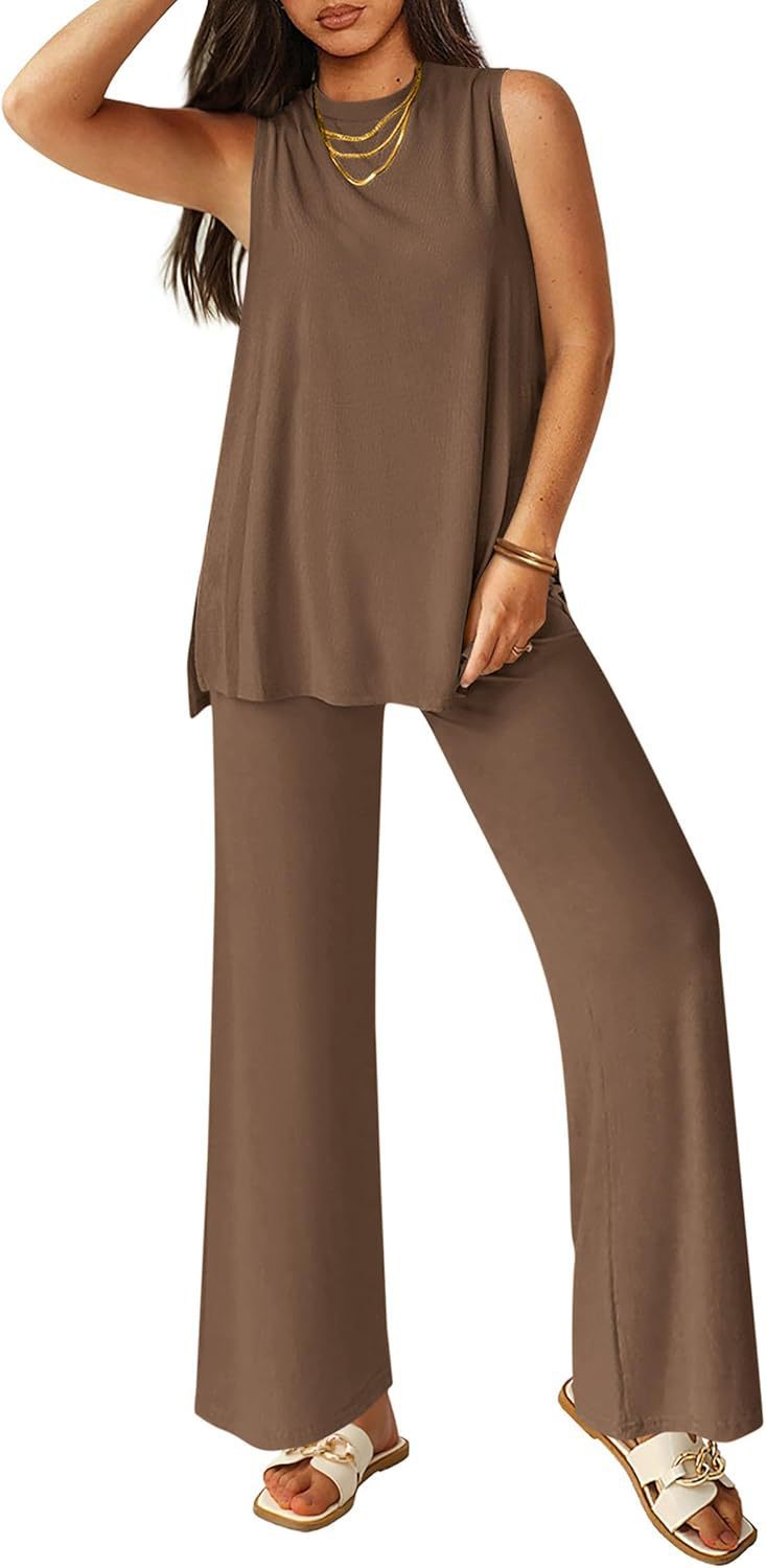 Damen Legere Oberteil und weite Hose Set R&B